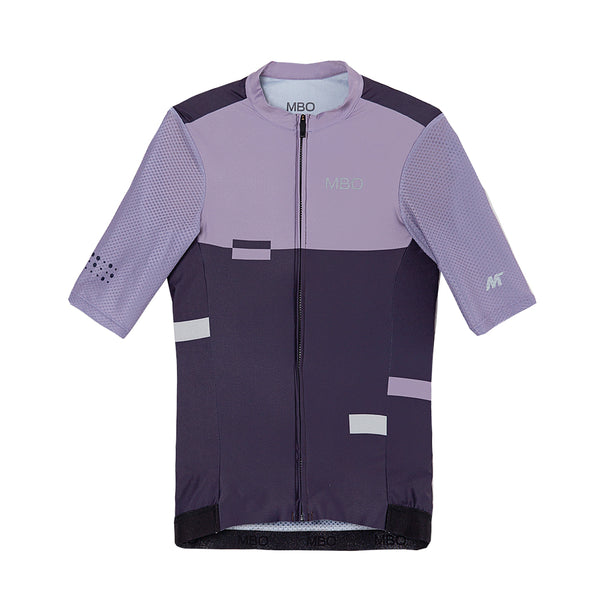 Women's Short Sleeve Prime Cycling Training Jersey - Rhythm Lavender Grey
