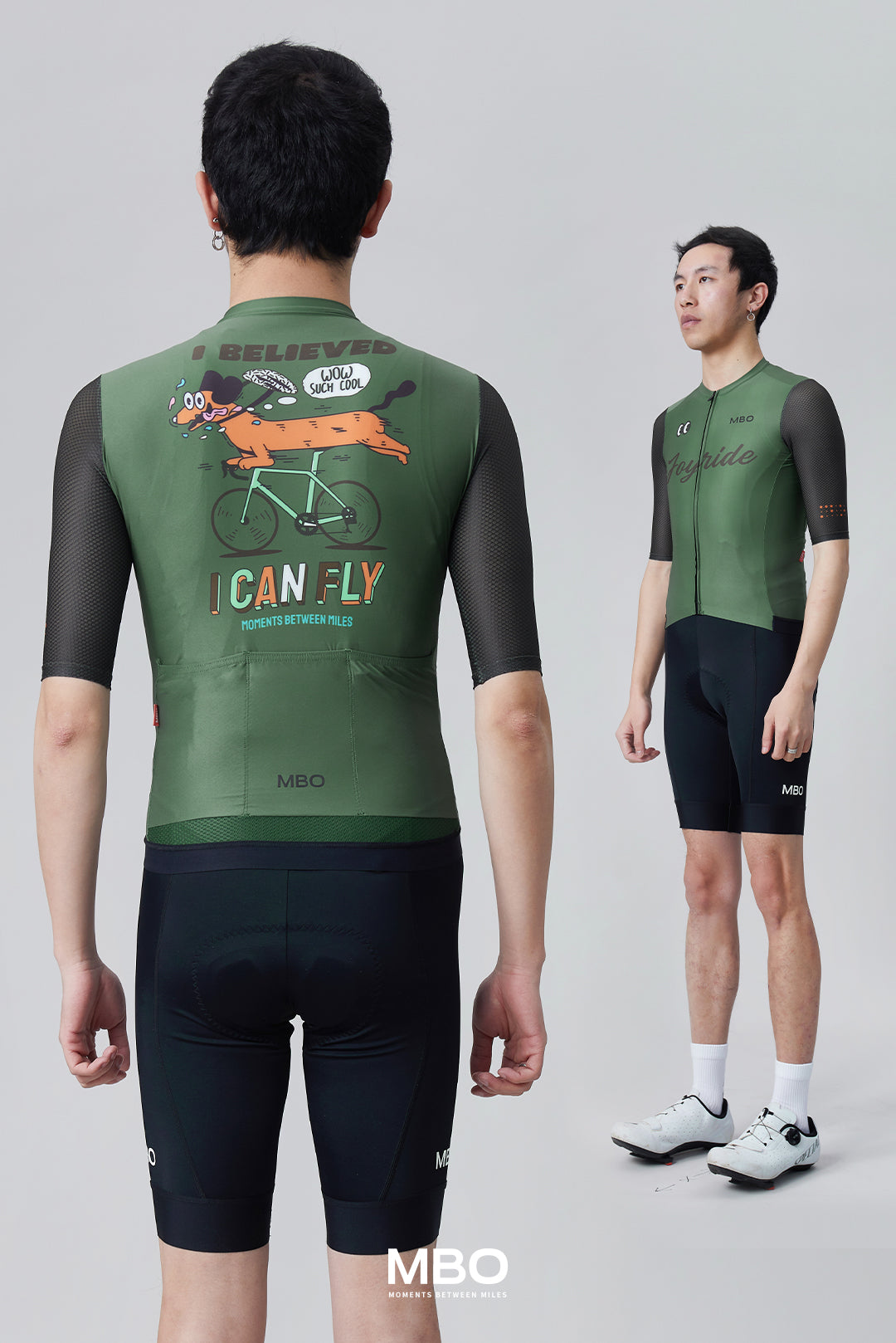 Men's Short Sleeve Jersey-  Flying Doggy Prime Jersey Pine Green