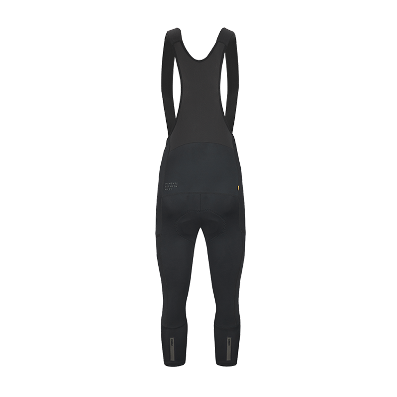 Men's 3/4 Cargo Bib Shorts - Stamina in Black