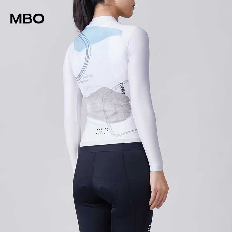 Women's Long Sleeve Prime Cycling Jersey - Aroma in White