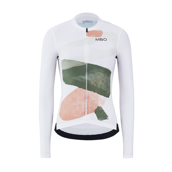 Women's Long Sleeve Prime Cycling Jersey - Aroma in White